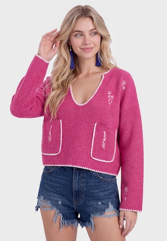 IZIA - Jersey en rosa: frente