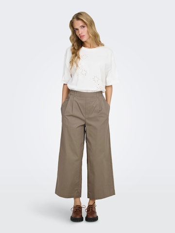 ONLY Loose fit Pleat-front trousers 'ONLZora' in Grey