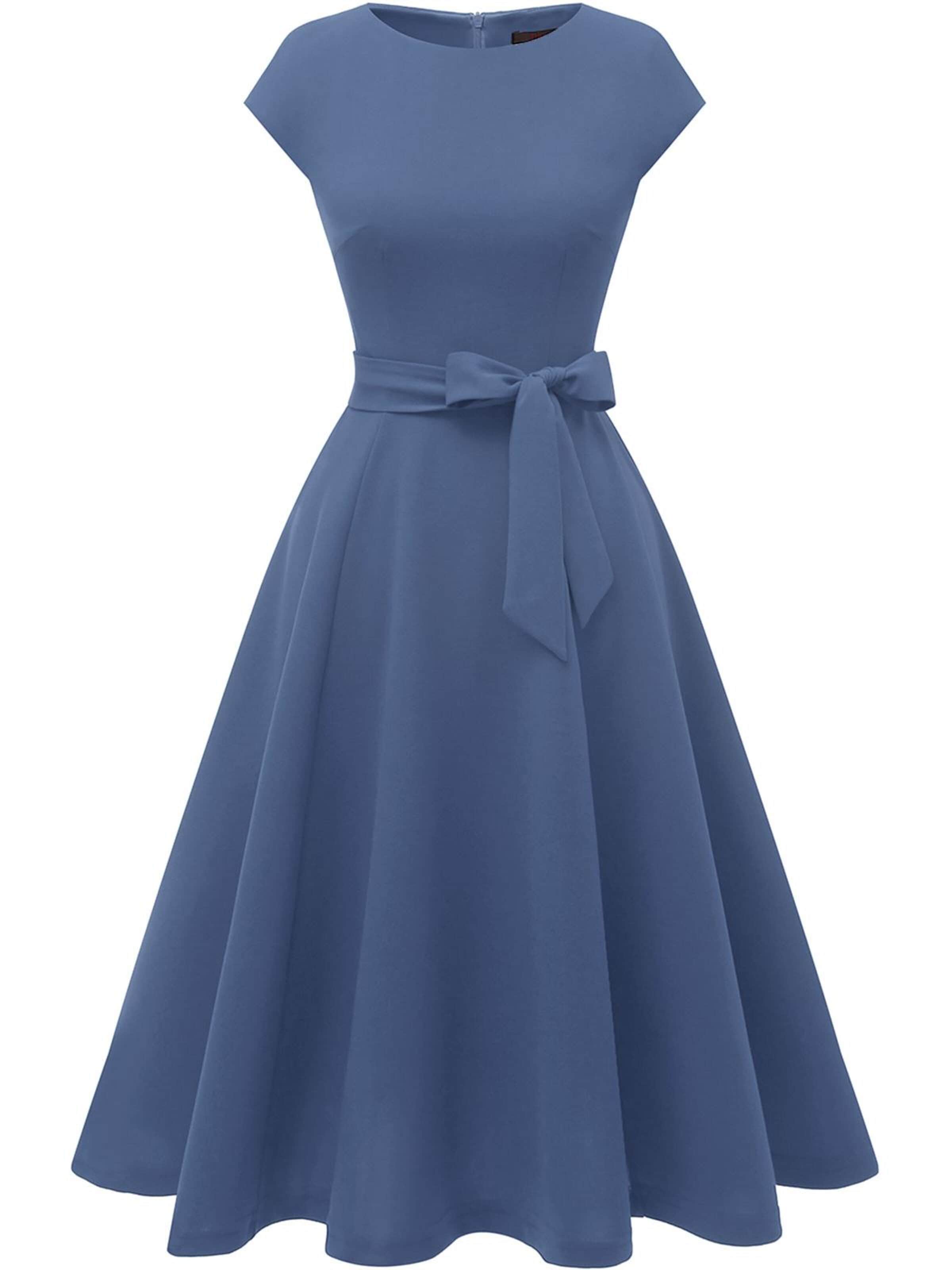 Zapaka Cocktailkleid '50er Jahre Retro'‌‌‌‌‌‌‌ in Blau: Vorderseite