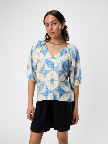 OBJECT Blouse 'Betina' in Blauw: voorkant