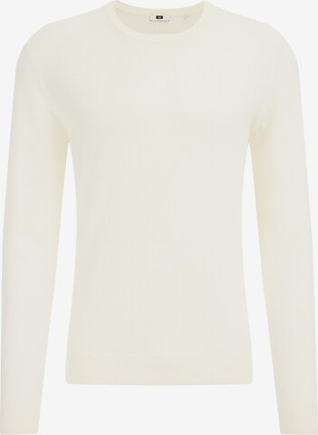 Pull-over WE Fashion en blanc : devant