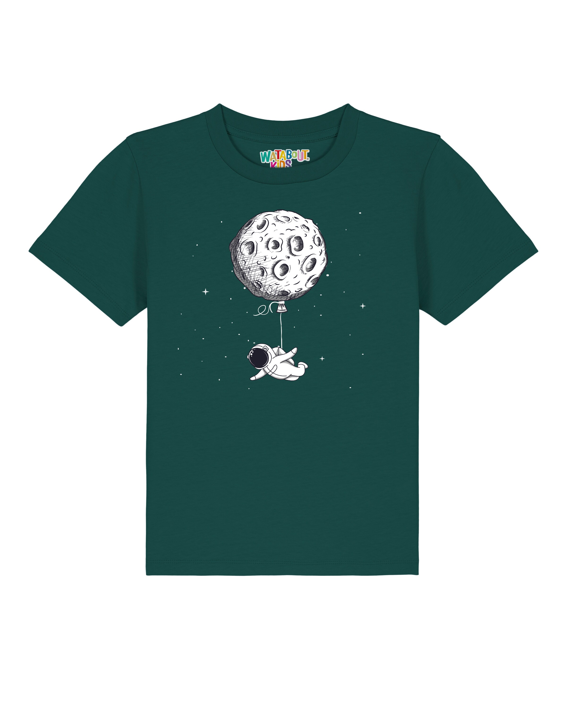 T-Shirt 'Funny Spaceman' watabout.kids en vert : devant