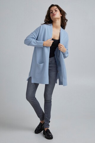 ICHI Knit Cardigan in Blue