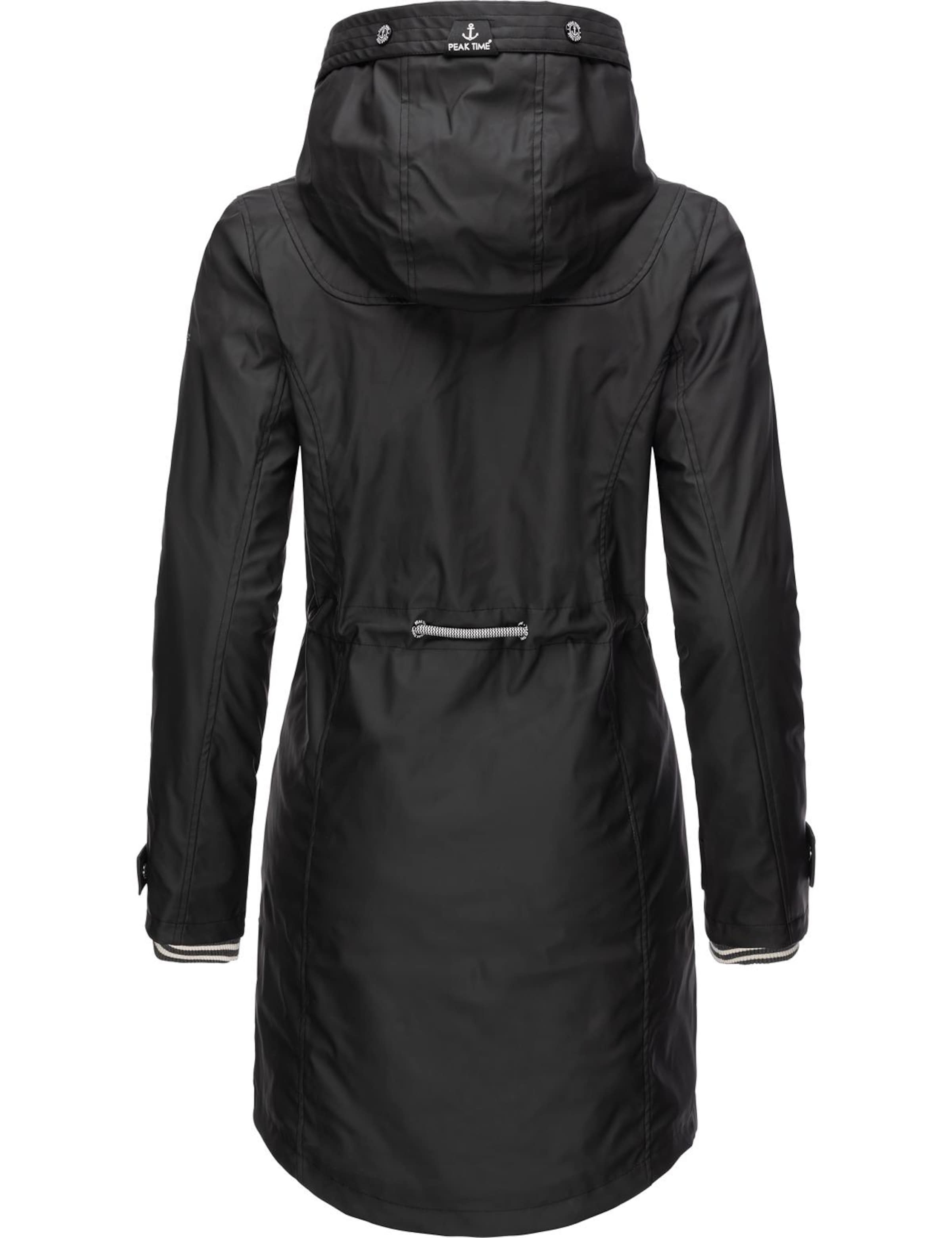 Peak Time Raincoat in Black