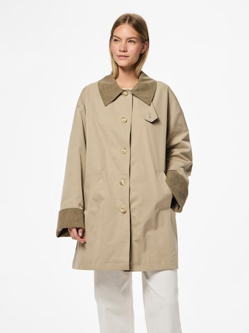 Manteau mi-saison 'SORMA ' PIECES en beige : devant