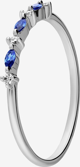 Lucardi Ring 'Klassisch' in de kleur Blauw / Zilver, Productweergave