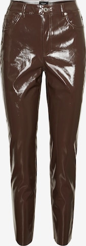 Pantalon 'BRENDA' VERO MODA en marron : devant