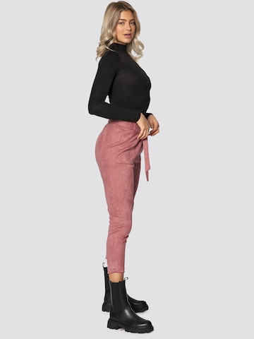 FRESHLIONS Slim fit Pleat-Front Pants 'Adley' in Pink