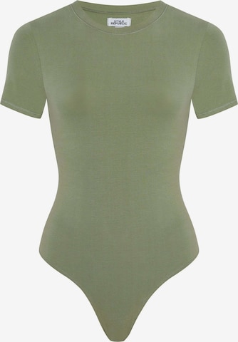 Style Republic Shirt bodysuit in Green: front