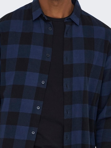 Only & Sons Slim fit Overhemd 'Gudmund' in Blauw