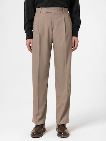 regular Pantaloni con pieghe 'Eurico' di Antioch in marrone: frontale