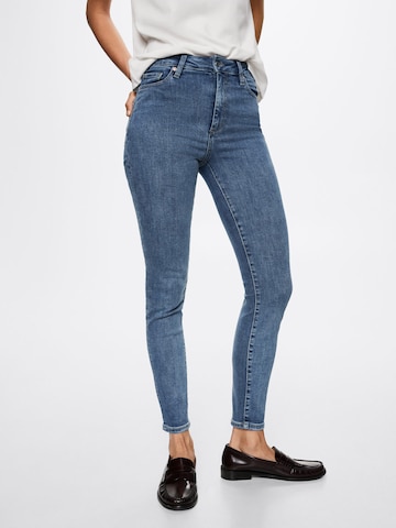 MANGO Skinny Jeansy 'Anne' w kolorze niebieski: przód