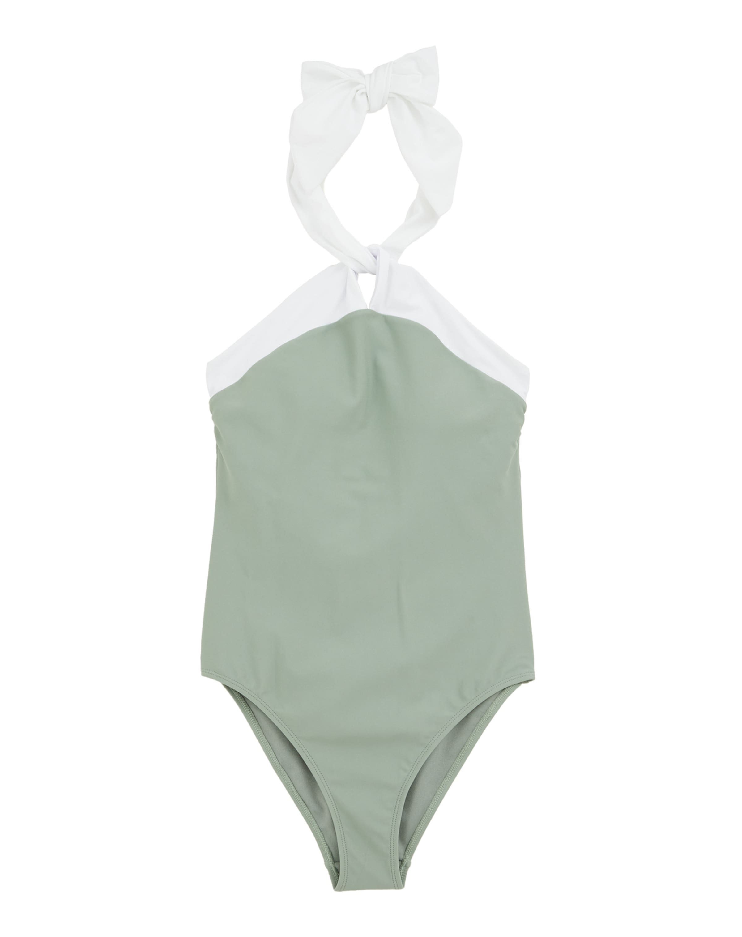 WE Fashion - Clásico Traje de baño en verde: frente