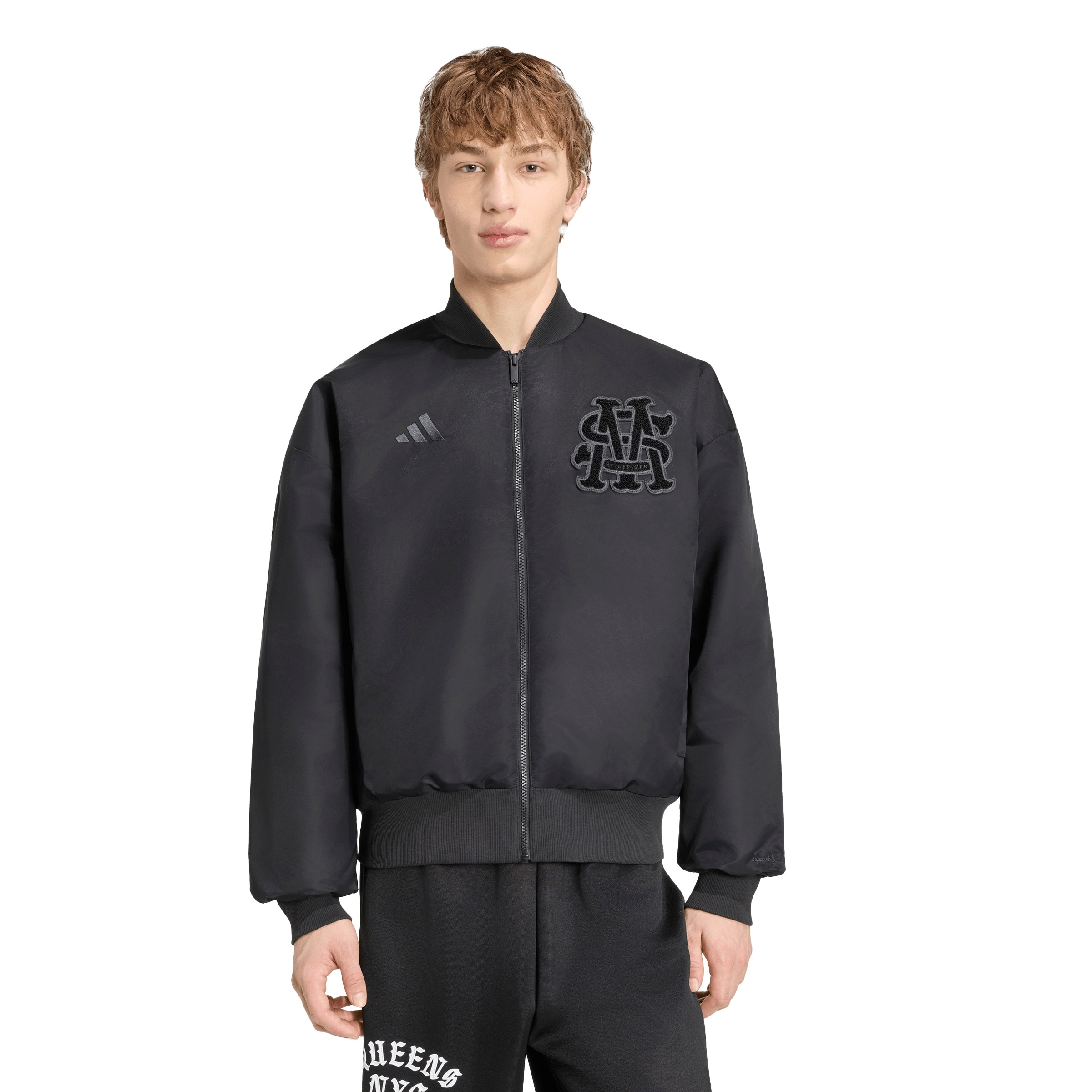 ADIDAS SPORTSWEAR Спортно яке 'DNY SM' в черно: отпред