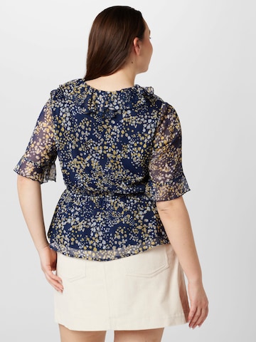 Vero Moda Curve Bluse 'DORA KAYA' i blå