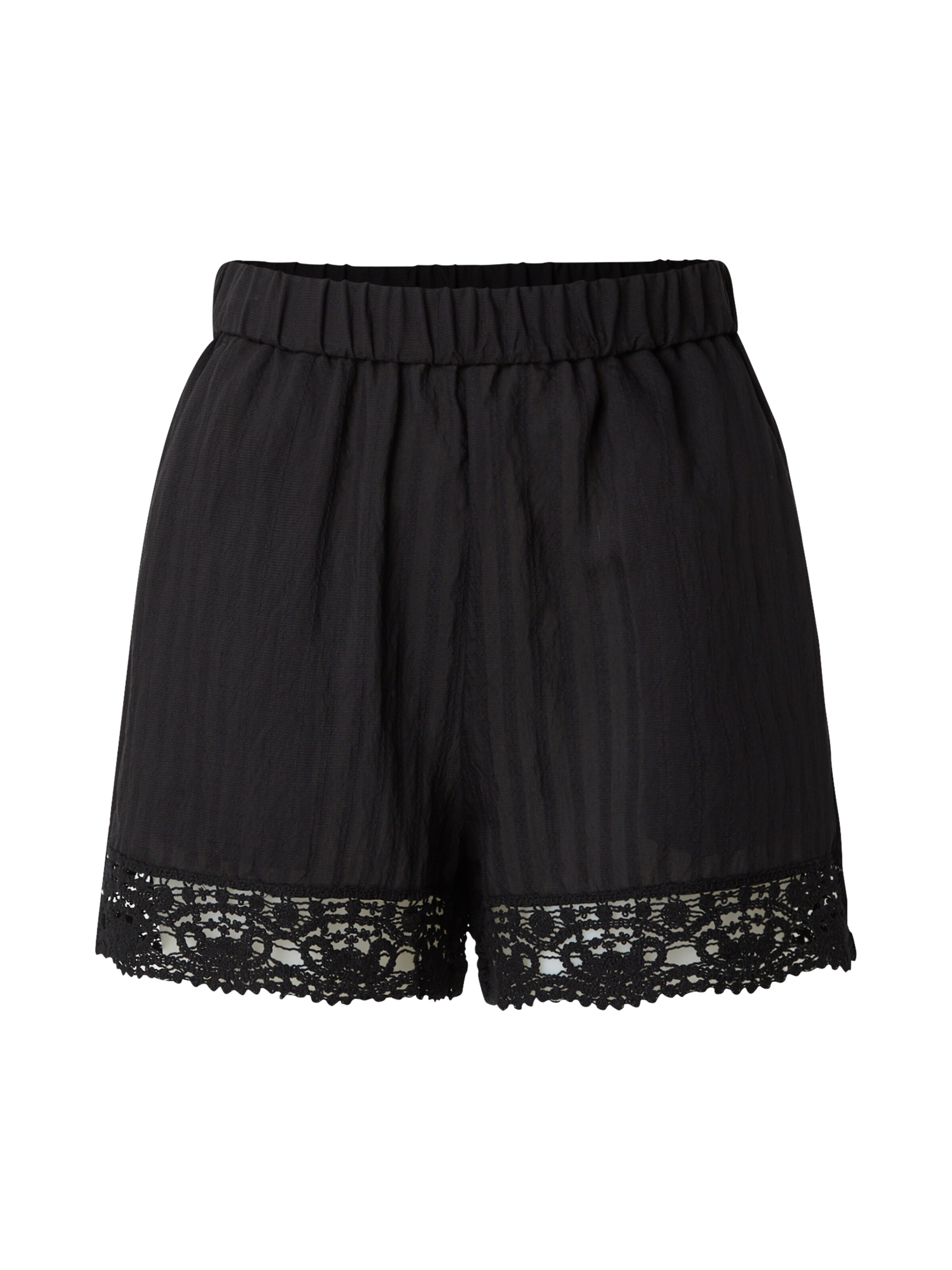 Wide leg Pantaloni 'Jayla' de la Guido Maria Kretschmer Women pe negru: față