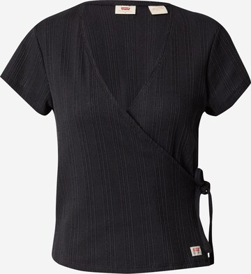 T-shirt 'Dry Goods Pointelle Wrap' LEVI'S ® en noir : devant