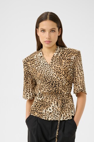 Gestuz Blouse 'Lusekadla' in Beige: voorkant