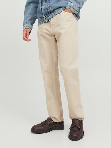 JACK & JONES - Loosefit Calças de ganga 'Chris Cooper' em bege: frente