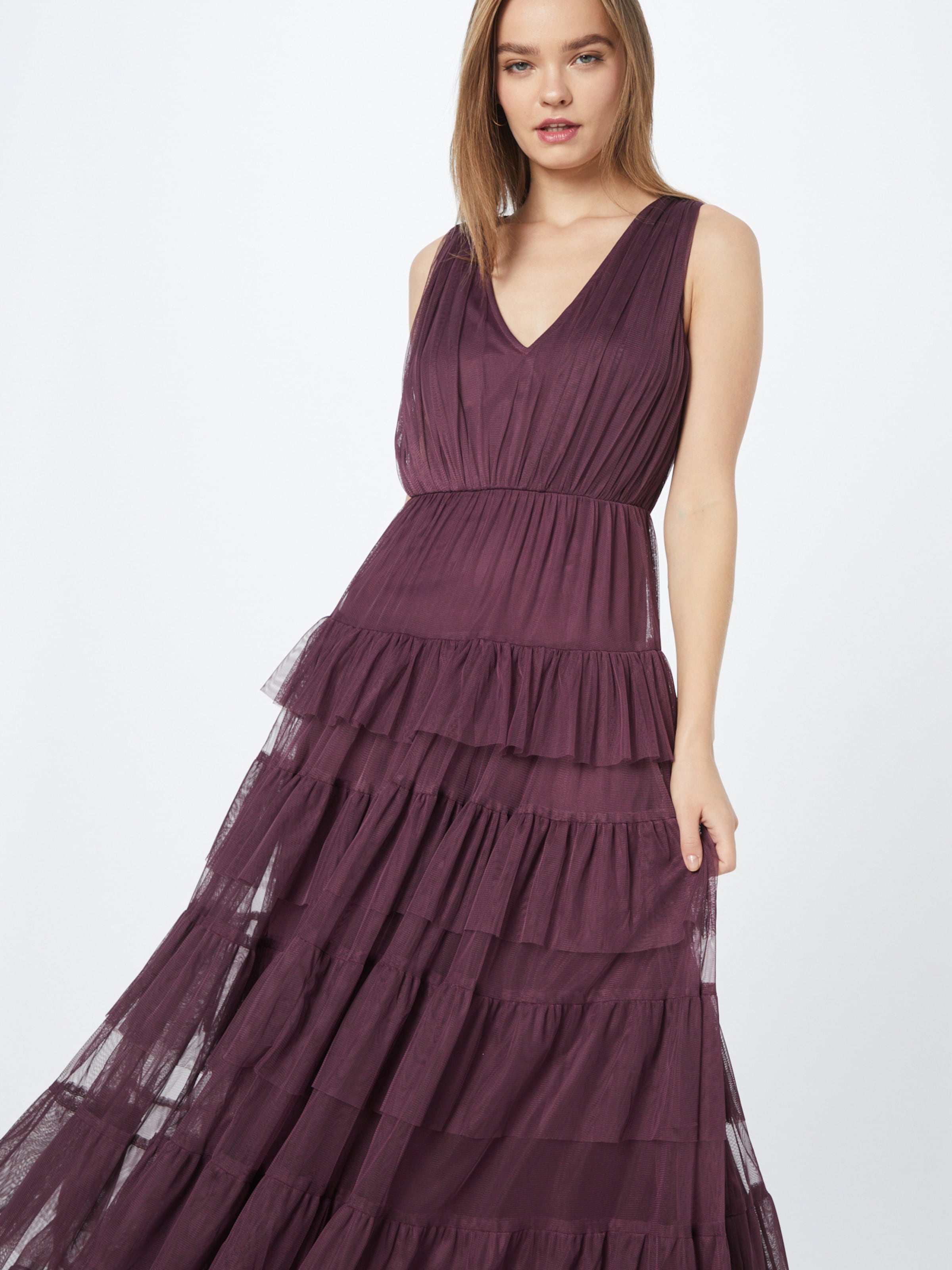 Coast Evening Dress Tulle Tiered Maxi Dress in Berry ABOUT YOU