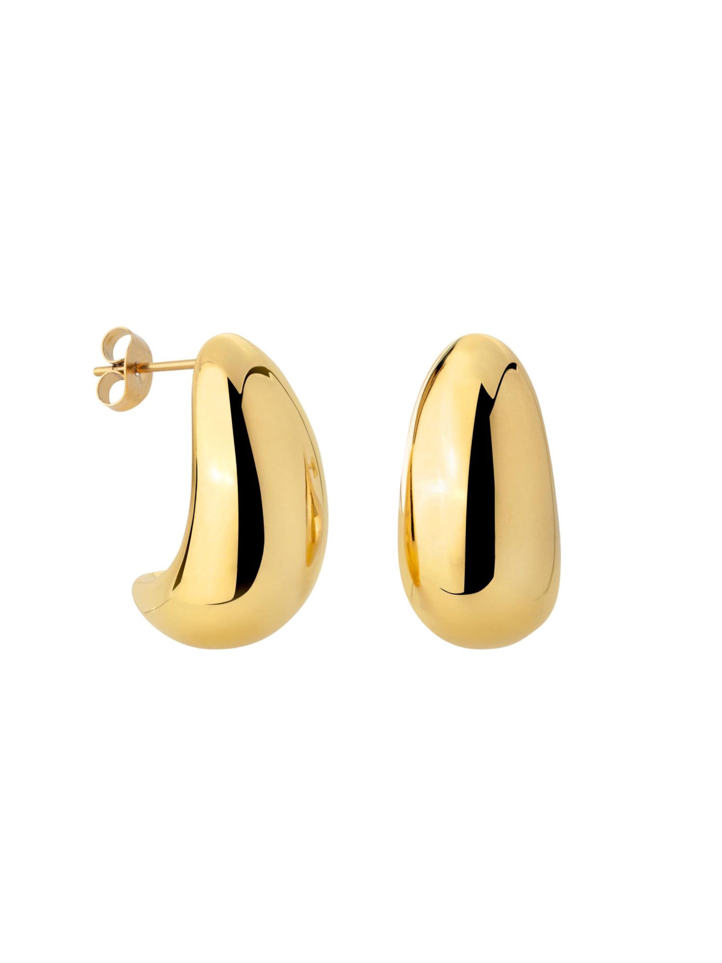 Luamaya Earrings 'Huggie Studs' in Gold: front
