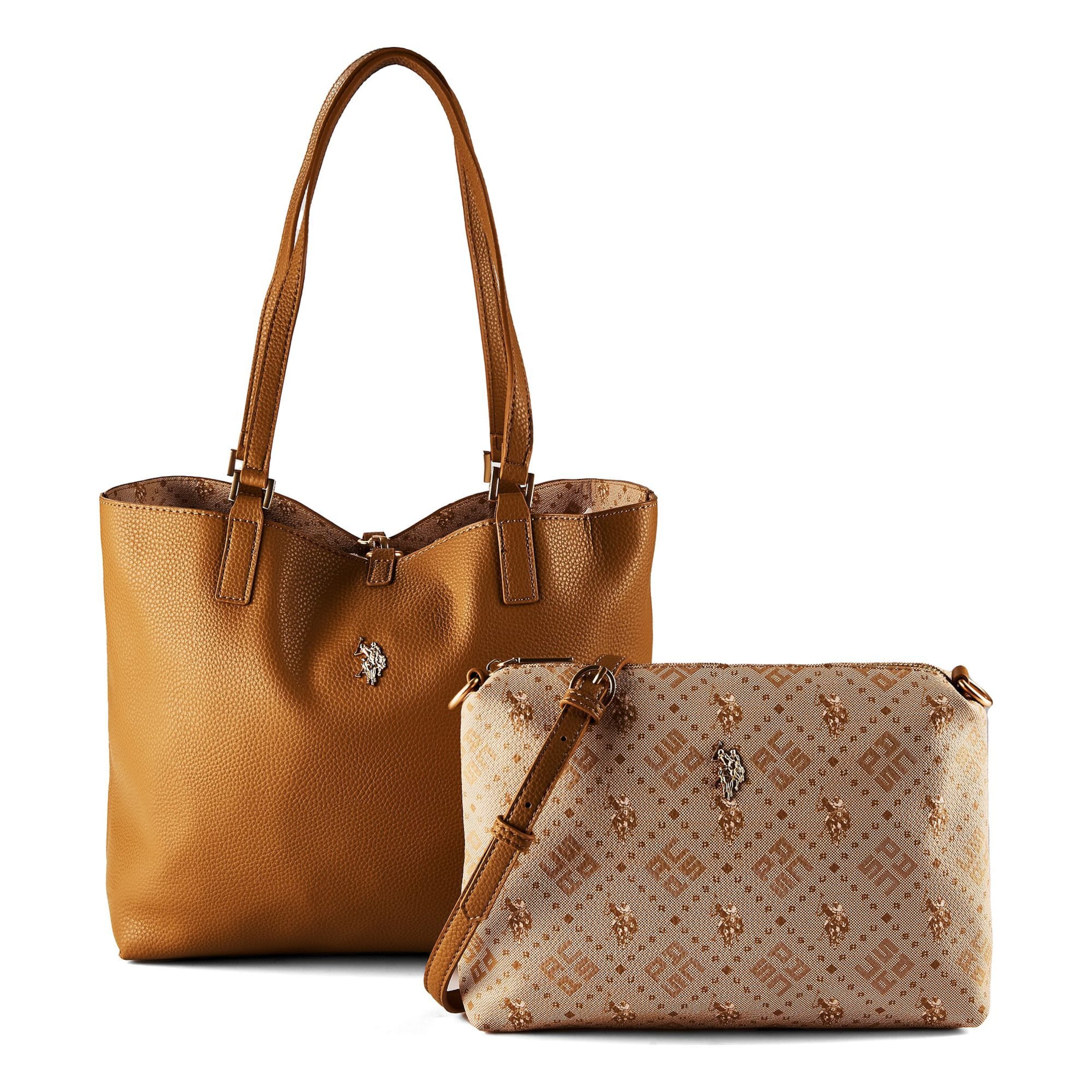 U.S. POLO ASSN. Cabas 'Malibu' en marron, Vue avec produit