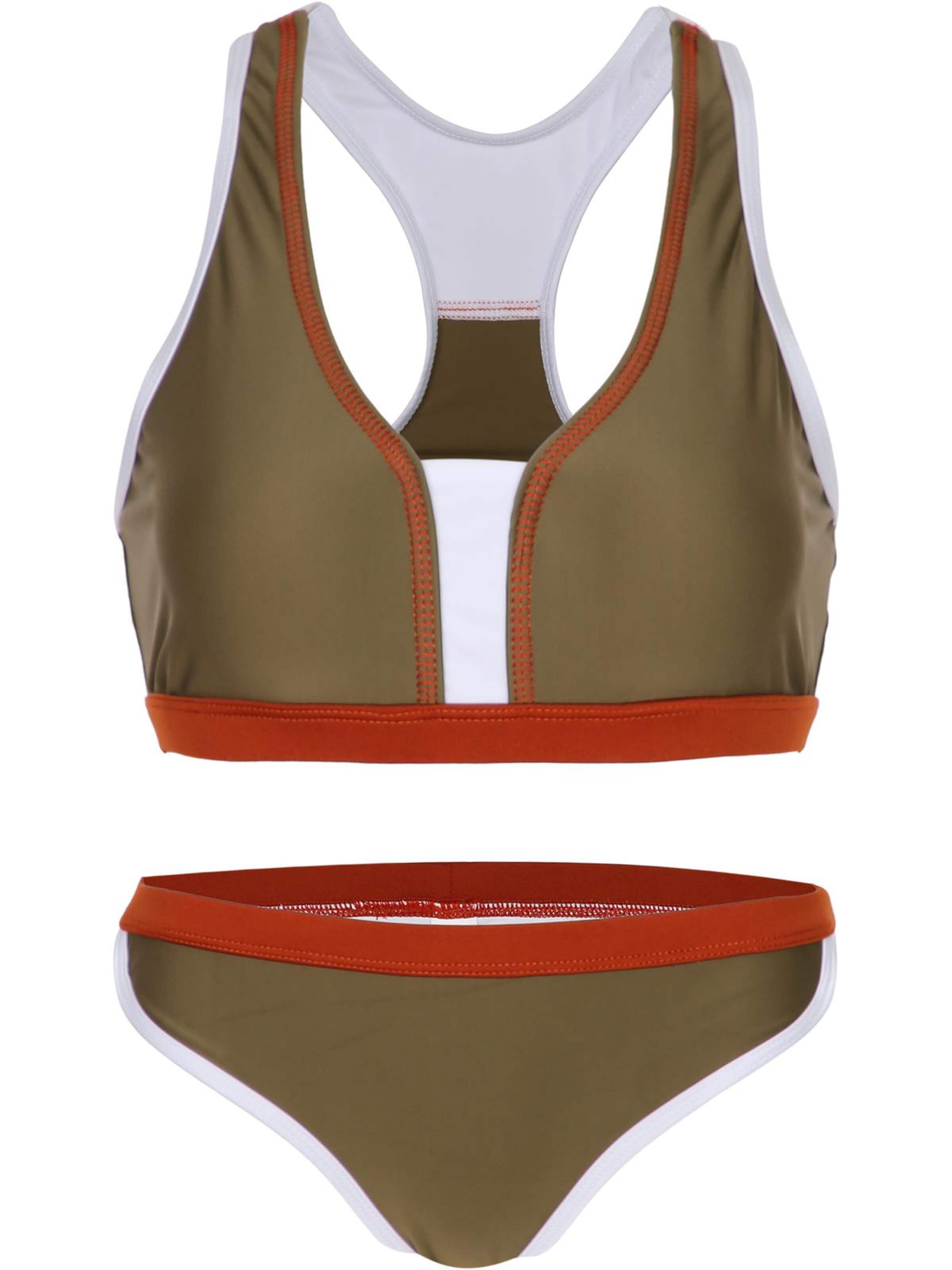 La V Bikini 'Bikini 3 color' in Green: front