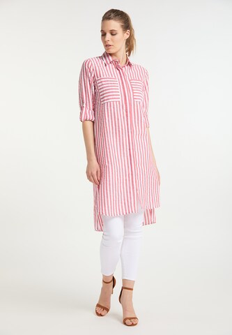 DreiMaster Maritim Shirt Dress in Red: front