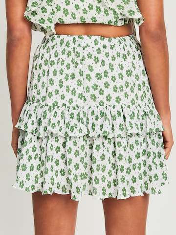 Tussah Skirt 'GIULIA' in Green: back