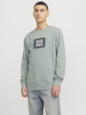JACK & JONES Sweatshirt 'JJHudson' in Groen: voorkant