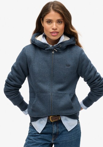 Superdry Zip-Up Hoodie in Blue: front