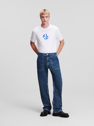 KARL LAGERFELD JEANS - Loosefit Calças de ganga 'Utility' em azul