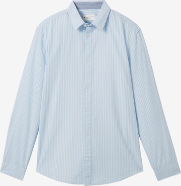 TOM TAILOR Button Up Shirt in Blue: front