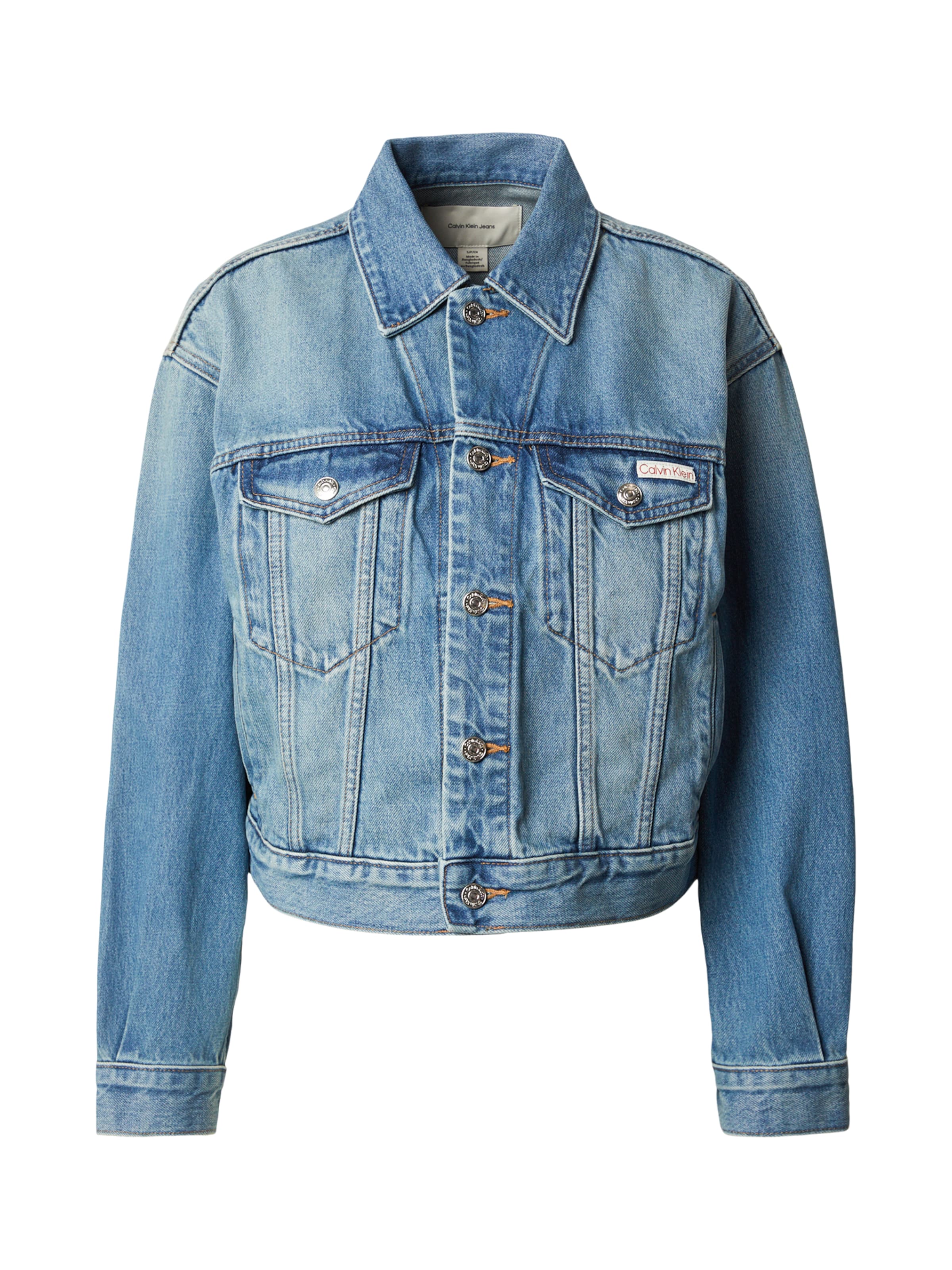 Calvin Klein Jeans Prehodna jakna | modra barva: sprednja stran