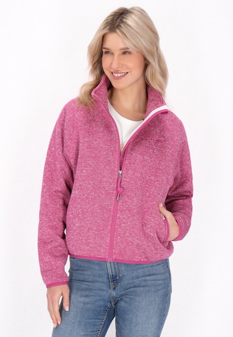 Schmuddelwedda Fleece jas in Roze: voorkant