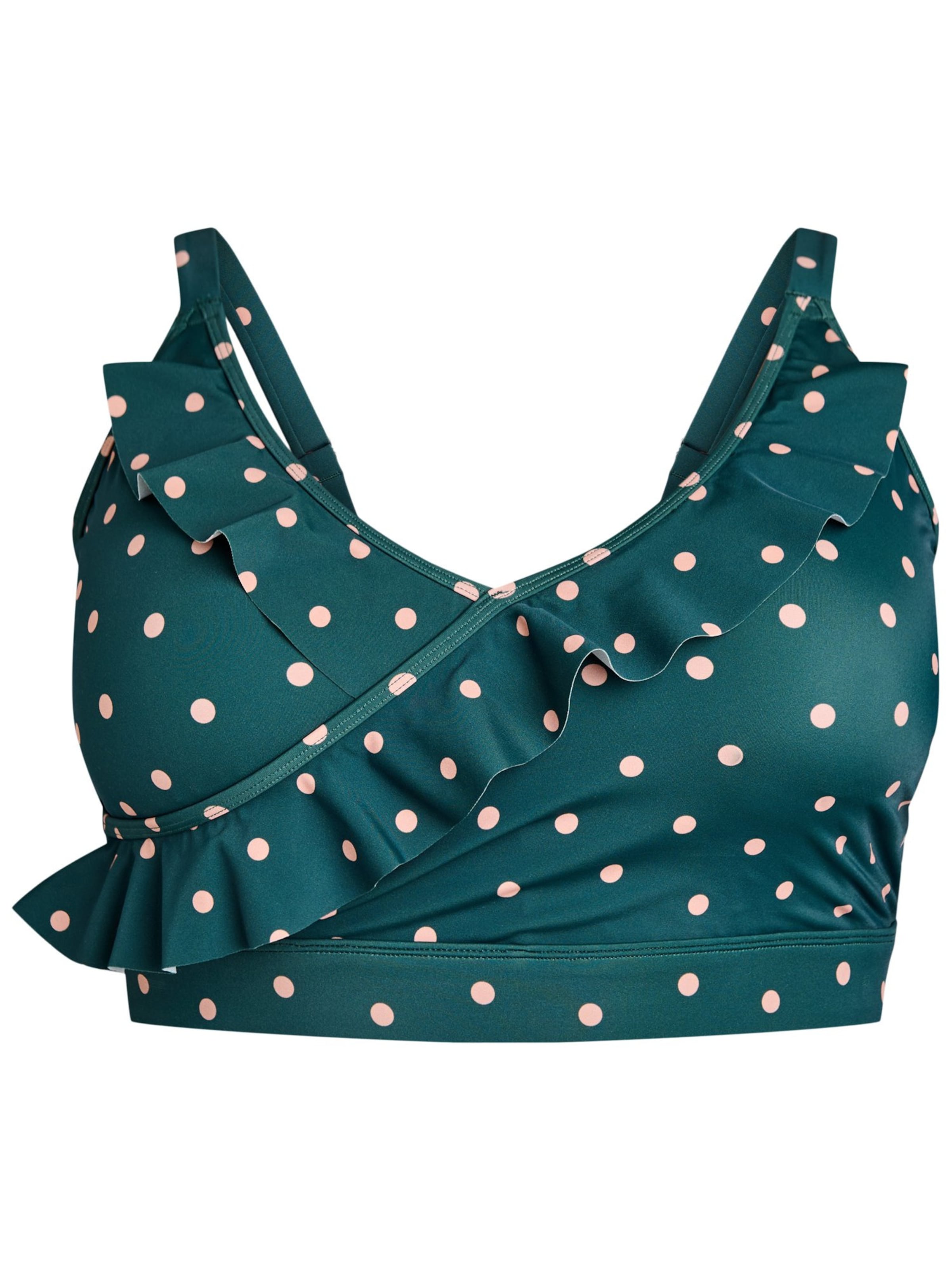 Minimizer Top per bikini 'Katrin' di Swim by Zizzi in verde: frontale