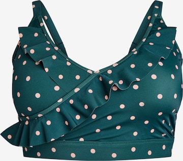 Swim by ZizziMinimizer Bikini gornji dio 'Katrin' - zelena boja: prednji dio