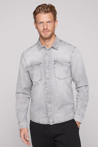 CAMP DAVID Regular fit Button Up Shirt in Grey: front