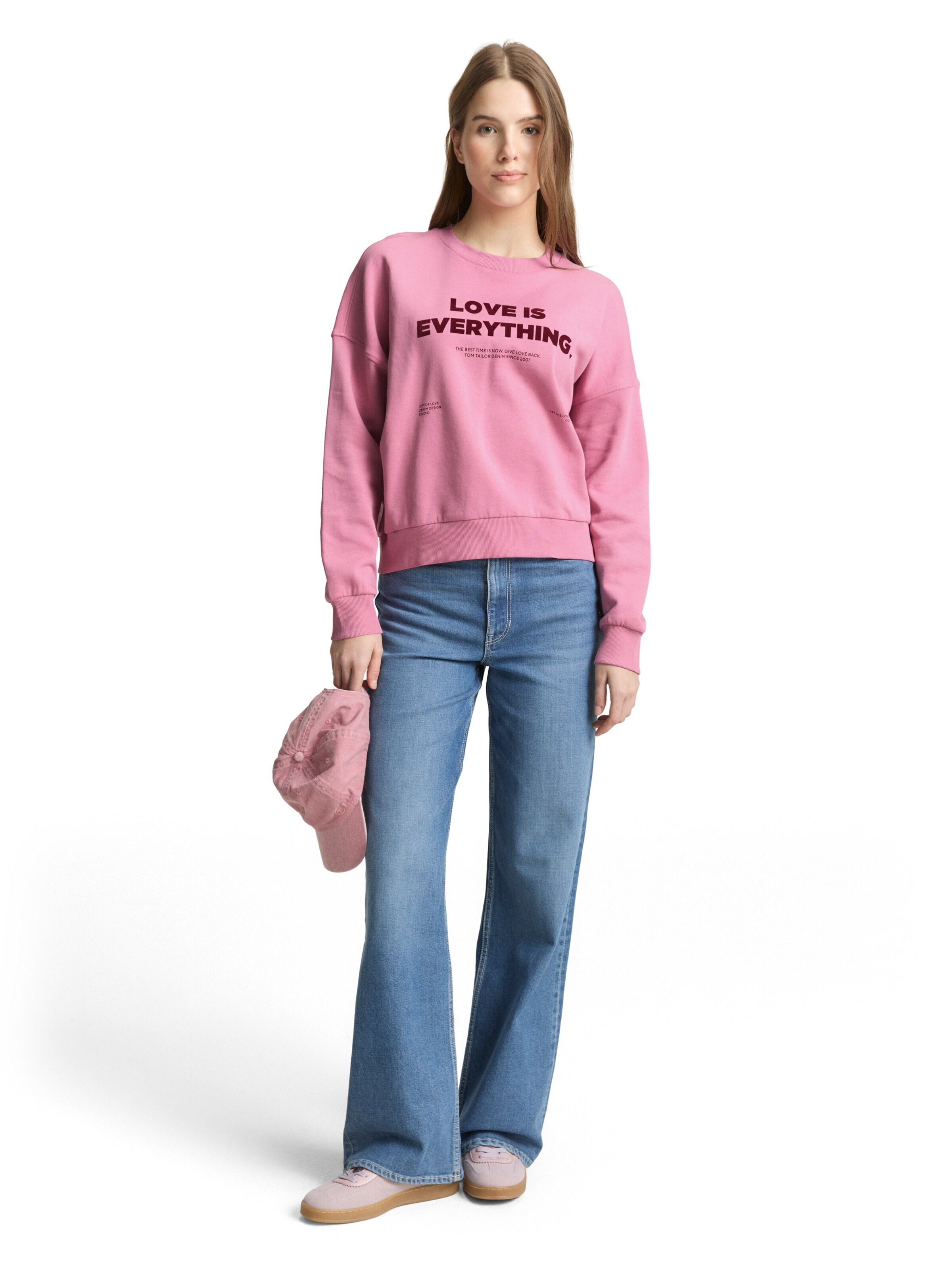 Sweat-shirt TOM TAILOR DENIM en rose