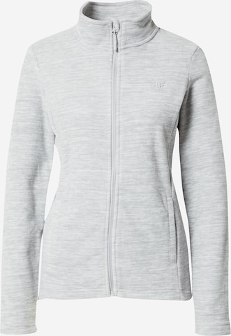 4F Athletic Fleece Jacket in Grey: front