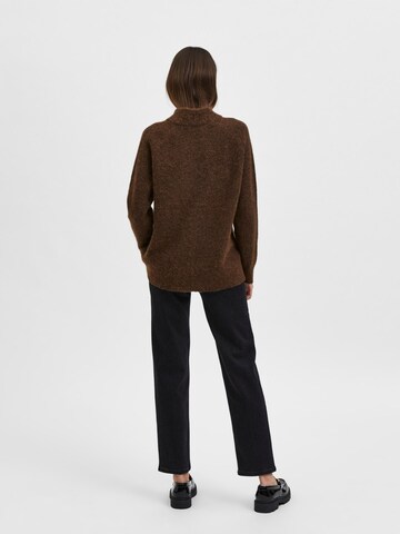 SELECTED FEMME Sweater 'LULU' in Brown