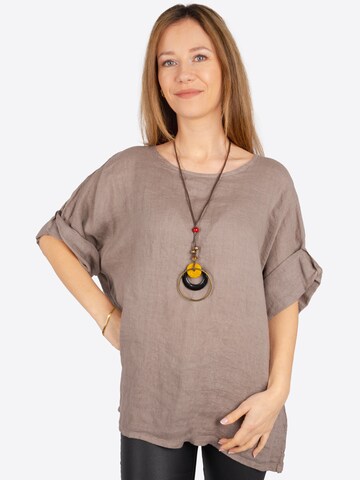 Seasons of April Blouse 'Lina' in Grijs: voorkant