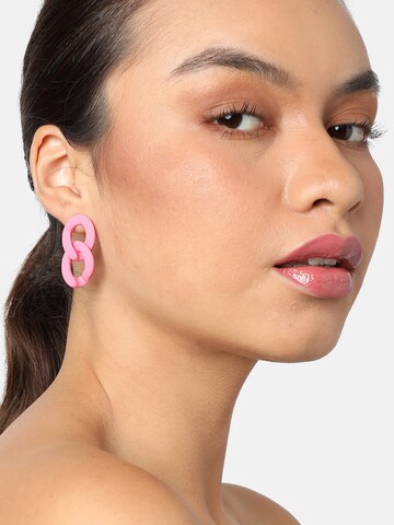 SOHI Earrings 'Alexis' in Pink: front