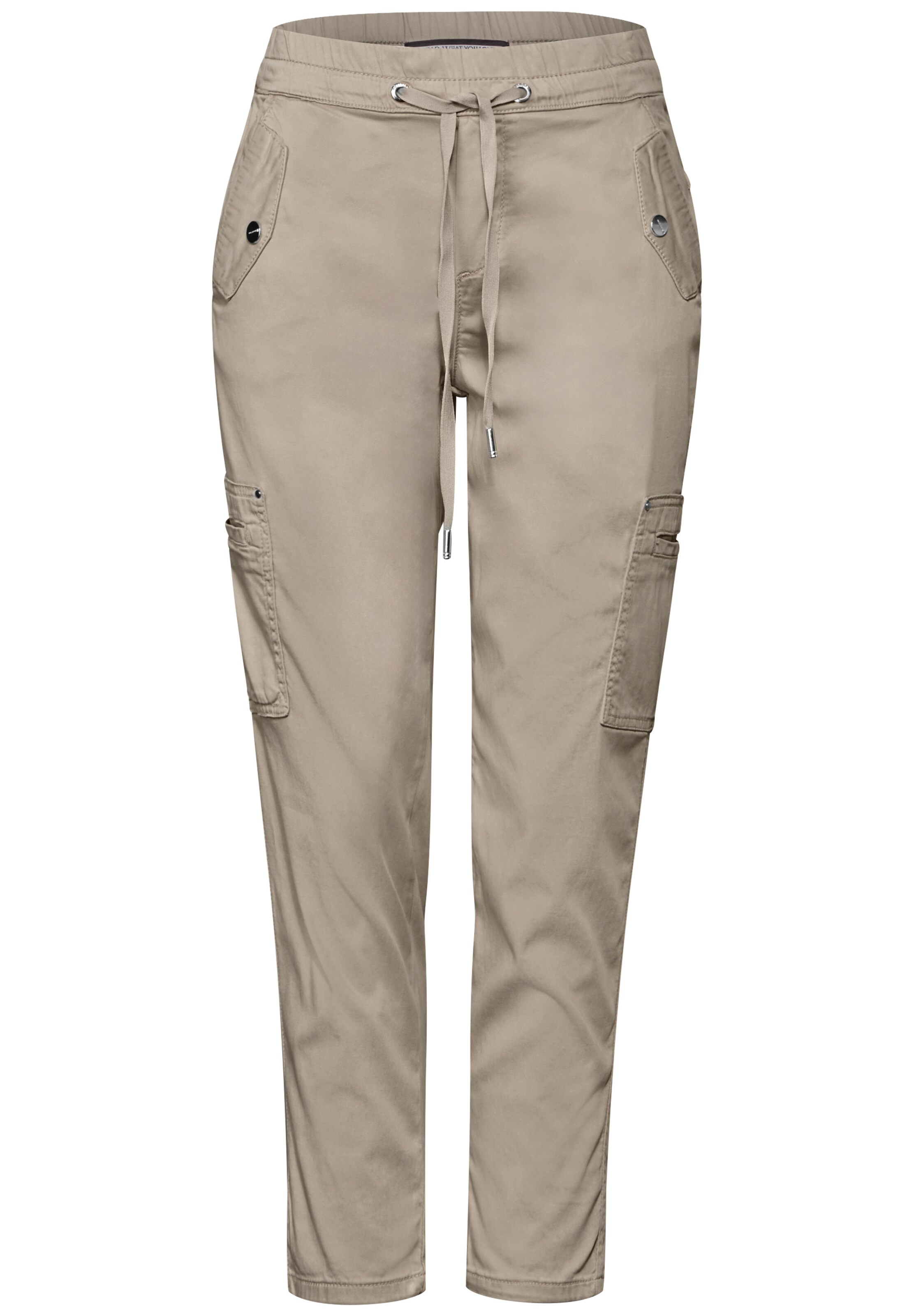 Regular Pantalon cargo STREET ONE en gris : devant