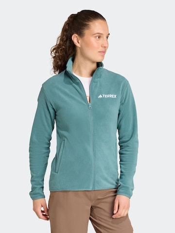 Veste en polaire fonctionnelle 'Essentials' ADIDAS TERREX en vert : devant