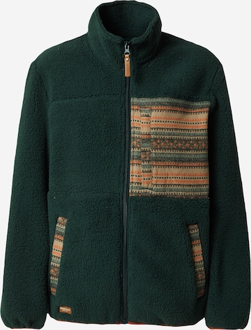 Iriedaily Fleece jas 'Arkta' in Groen: voorkant