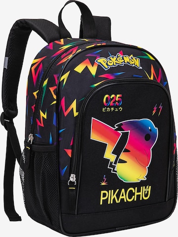 Pokémon Rugzak 'Pokémon Backpack Kids Black – Boys Girls School Bag with Pikachu Design and Front Pocket' in Zwart: voorkant