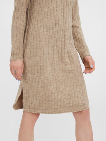 VERO MODA Knitted dress 'LULU' in Brown