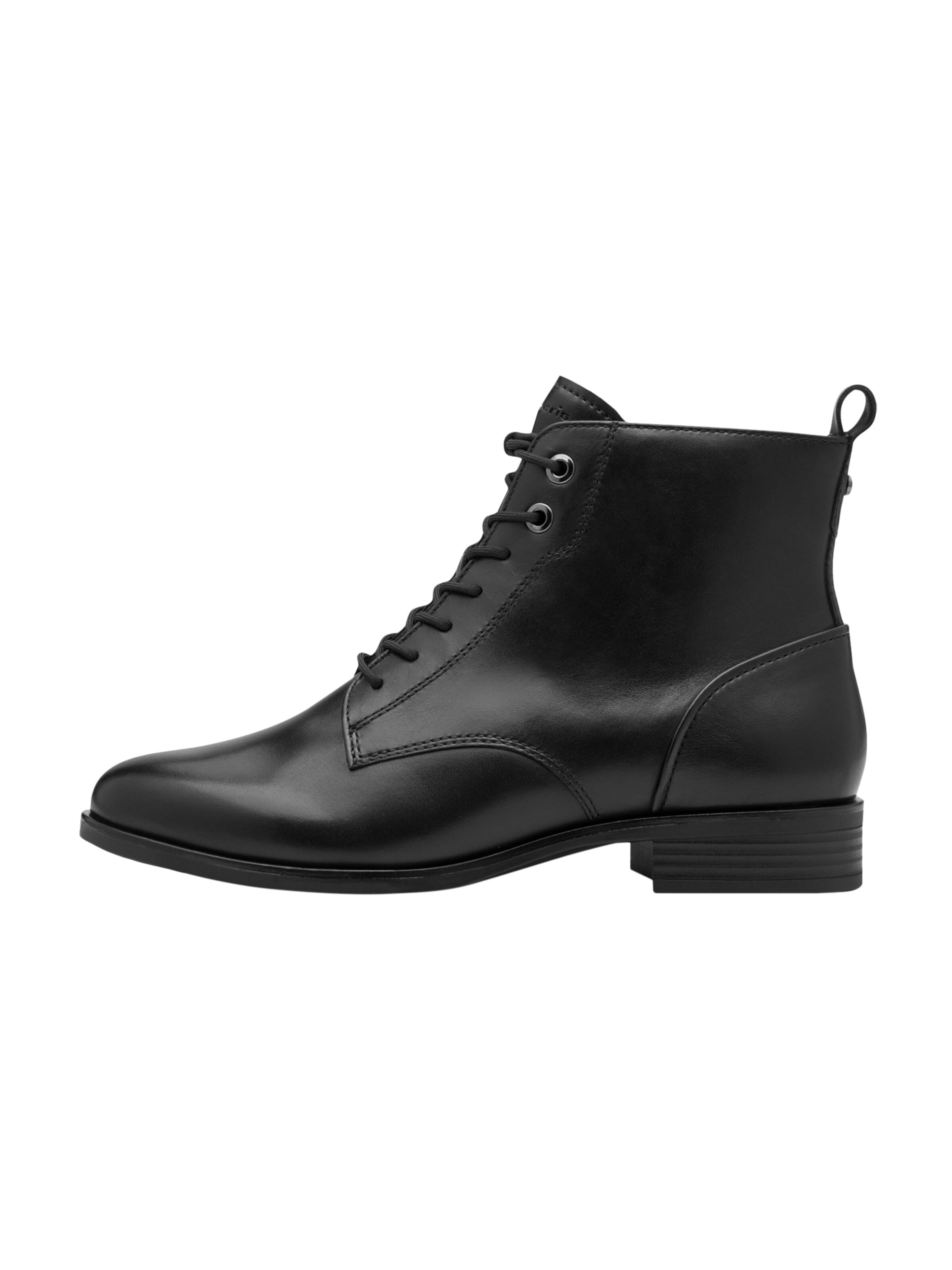 Tamaris - Botas de tobillo 'Lederstiefeletten' en negro: frente