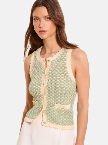 Lipsy Strickweste in Grün: Vorderseite